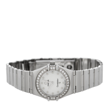 Omega Stainless Steel Diamond Bezel Mother of Pearl 22mm Constellation My Choice Quartz Watch 1465.71.00 2 of 5