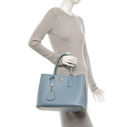 Prada Saffiano Cuir Medium Double Bag Aviazione 2 of 27