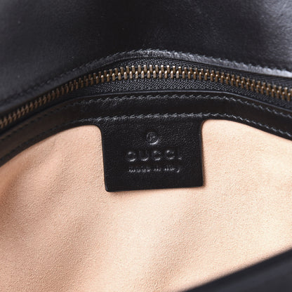 Gucci Calfskin Matelasse Small GG Marmont Shoulder Bag Black 8 of 10