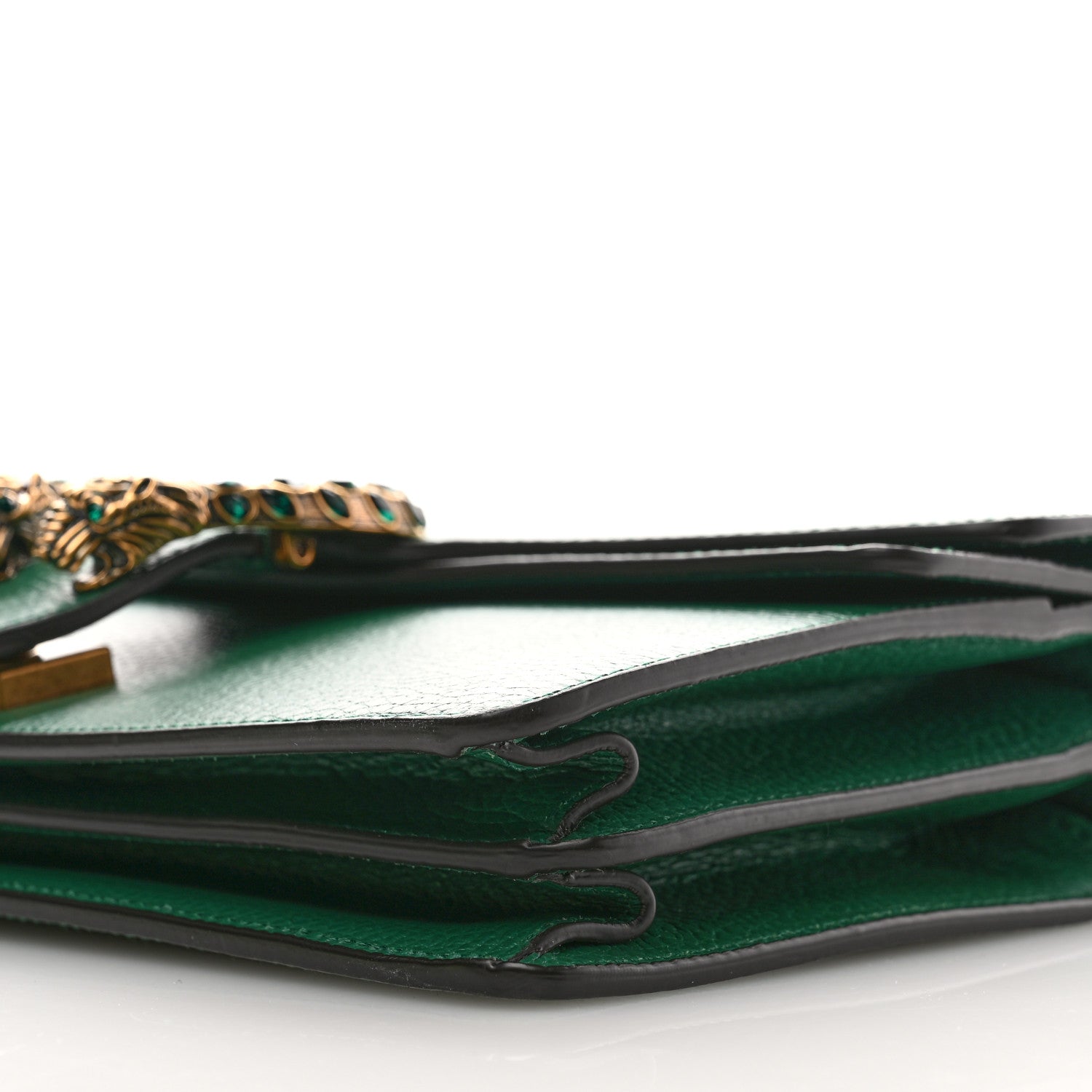 Gucci Pebbled Calfskin Small Dionysus Shoulder Bag Emerald 11 of 12