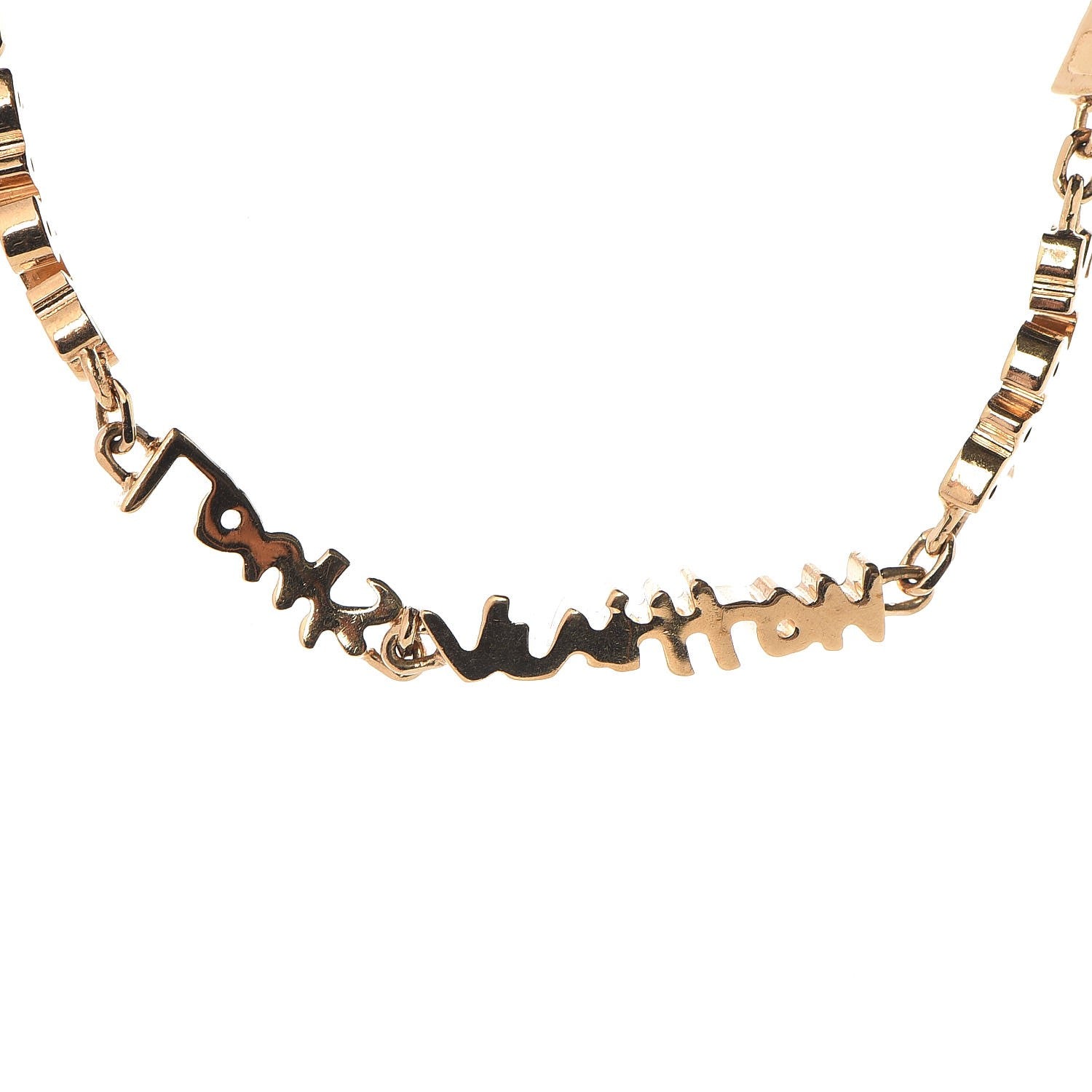 Louis Vuitton Graffiti PM Necklace Gold 4 of 6