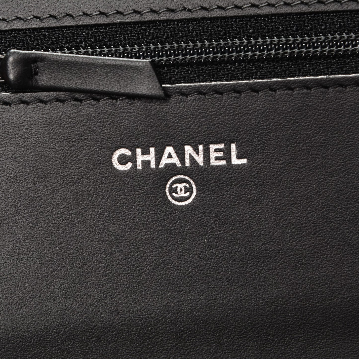 Aged Calfskin Quilted Lucky Charms 2.55 Reissue Wallet On Chain WOC Black