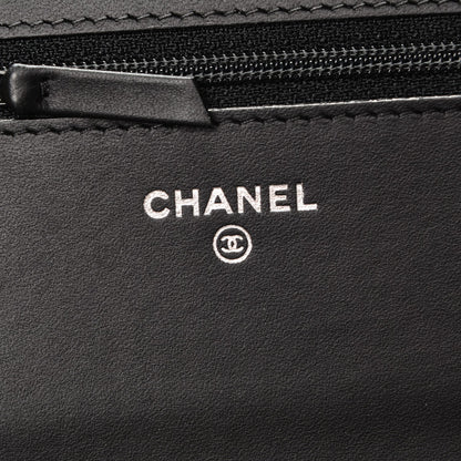 Chanel Aged Calfskin Quilted Lucky Charms 2.55 Reissue Wallet On Chain WOC Black 6 of 8