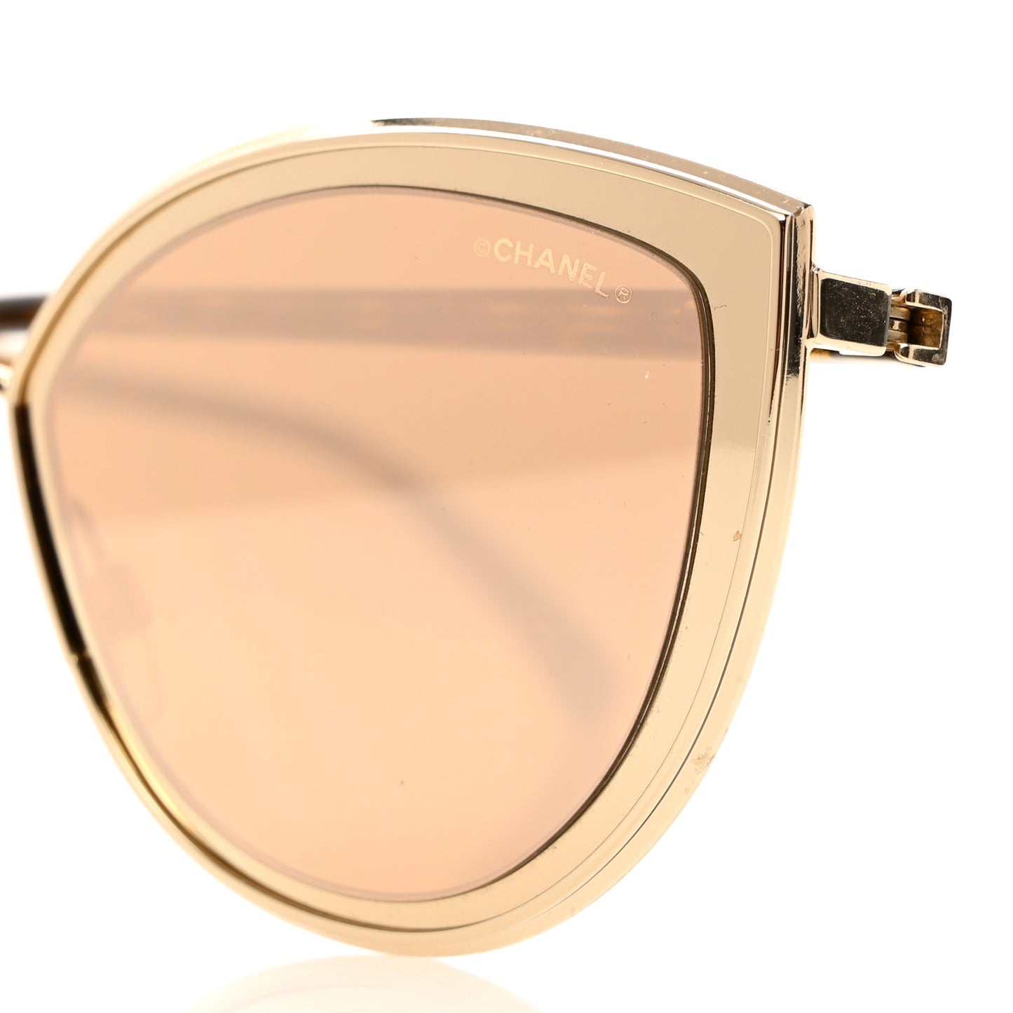 Metal Cat Eye Sunglasses 4222 Gold
