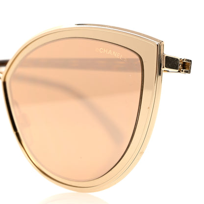 Chanel Metal Cat Eye Sunglasses 4222 Gold 7 of 8