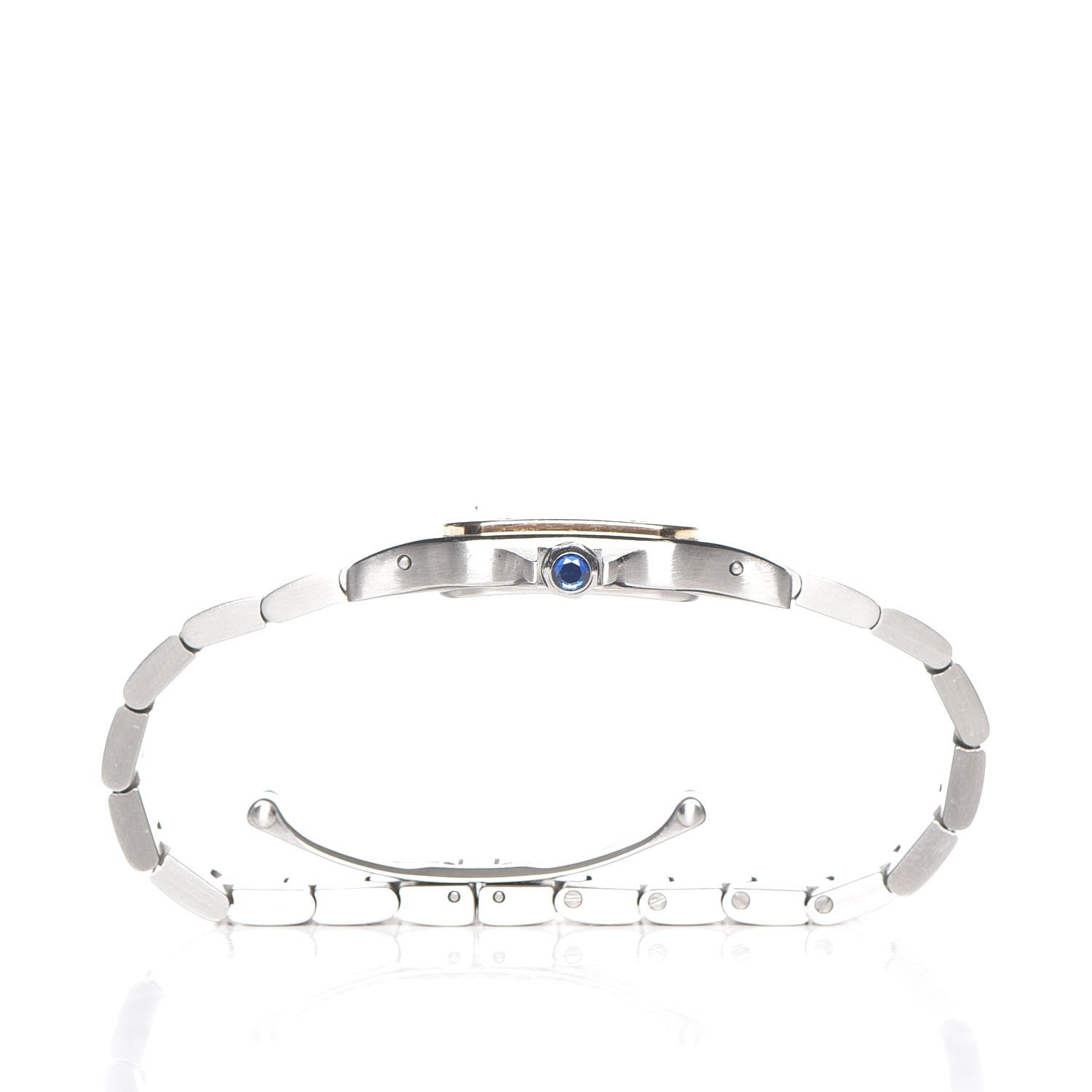 Cartier Stainless Steel 18K Yellow Gold 24mm Santos De Cartier Galbee Quartz Watch 10 of 13