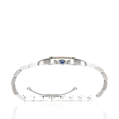 Cartier Stainless Steel 18K Yellow Gold 24mm Santos De Cartier Galbee Quartz Watch 10 of 13