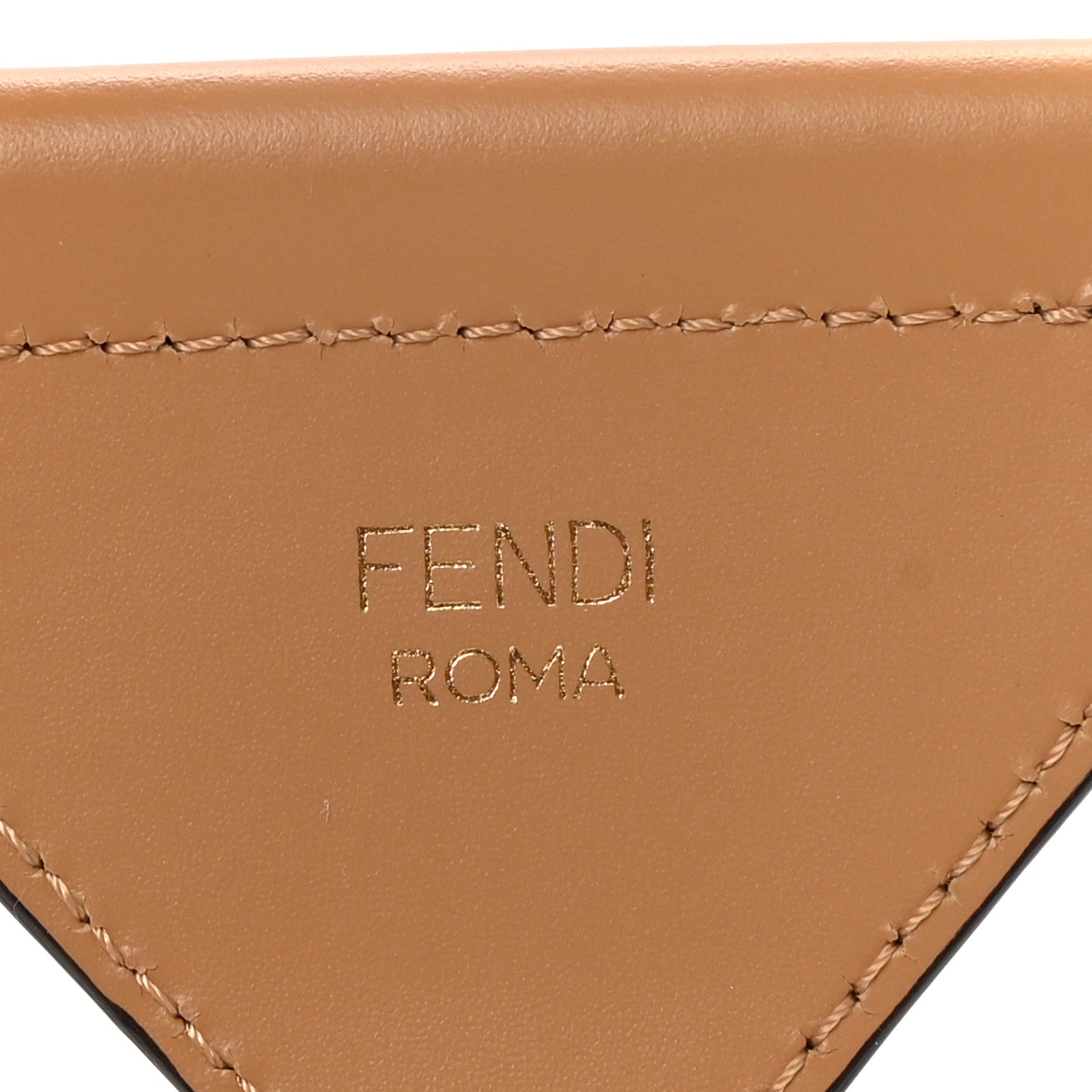 Fendi Ribbon Vitello King FF 1974 Adjustable Strap You Poudre Cuoio Miele Scuro 4 of 5