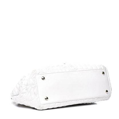 Versace Nappa Barocco Quilted Vanitas Talia Shoulder Bag White 3 of 15