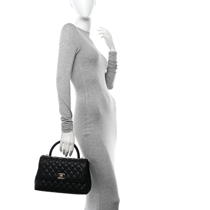 Chanel Caviar Quilted Small Coco Handle Flap Black 2 of 10