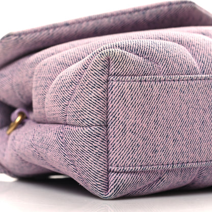 Saint Laurent Denim Y Quilted Monogram Toy Loulou Crossbody Bag Bleached Lilac 10 of 11
