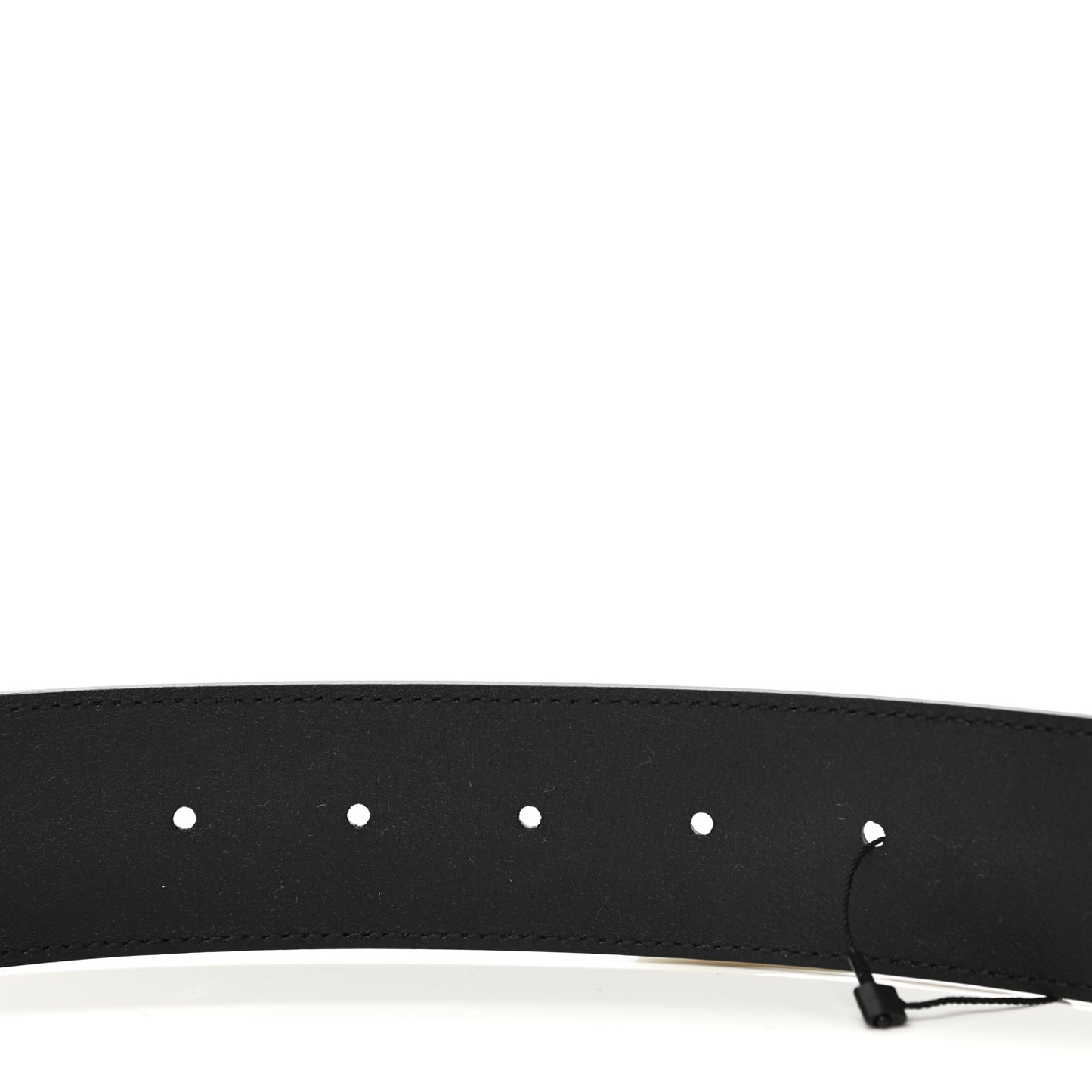 Moon Calfskin Pearl Double G 40mm Belt 90 36 Black Cream