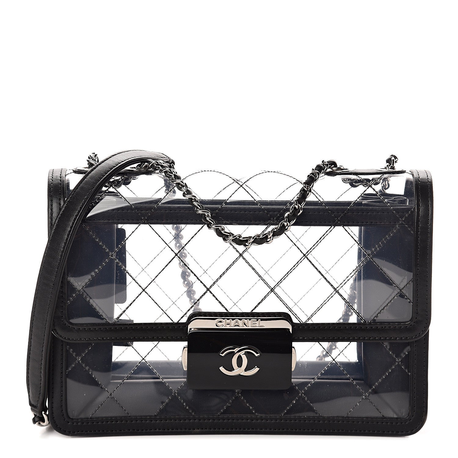 Chanel PVC Lambskin Quilted Beauty Lock Flap Black 1 of 8