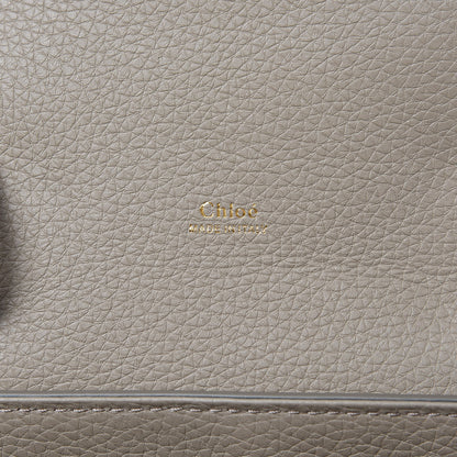 Chloe Shiny Grained Calfskin Small Aby Day Shoulder Bag Motty Grey 6 of 9