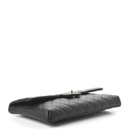 Chanel Caviar Quilted Flap Clutch Black 4 of 10