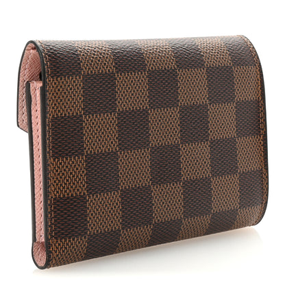 Louis Vuitton Damier Ebene Victorine Wallet Rose Ballerine 3 of 6