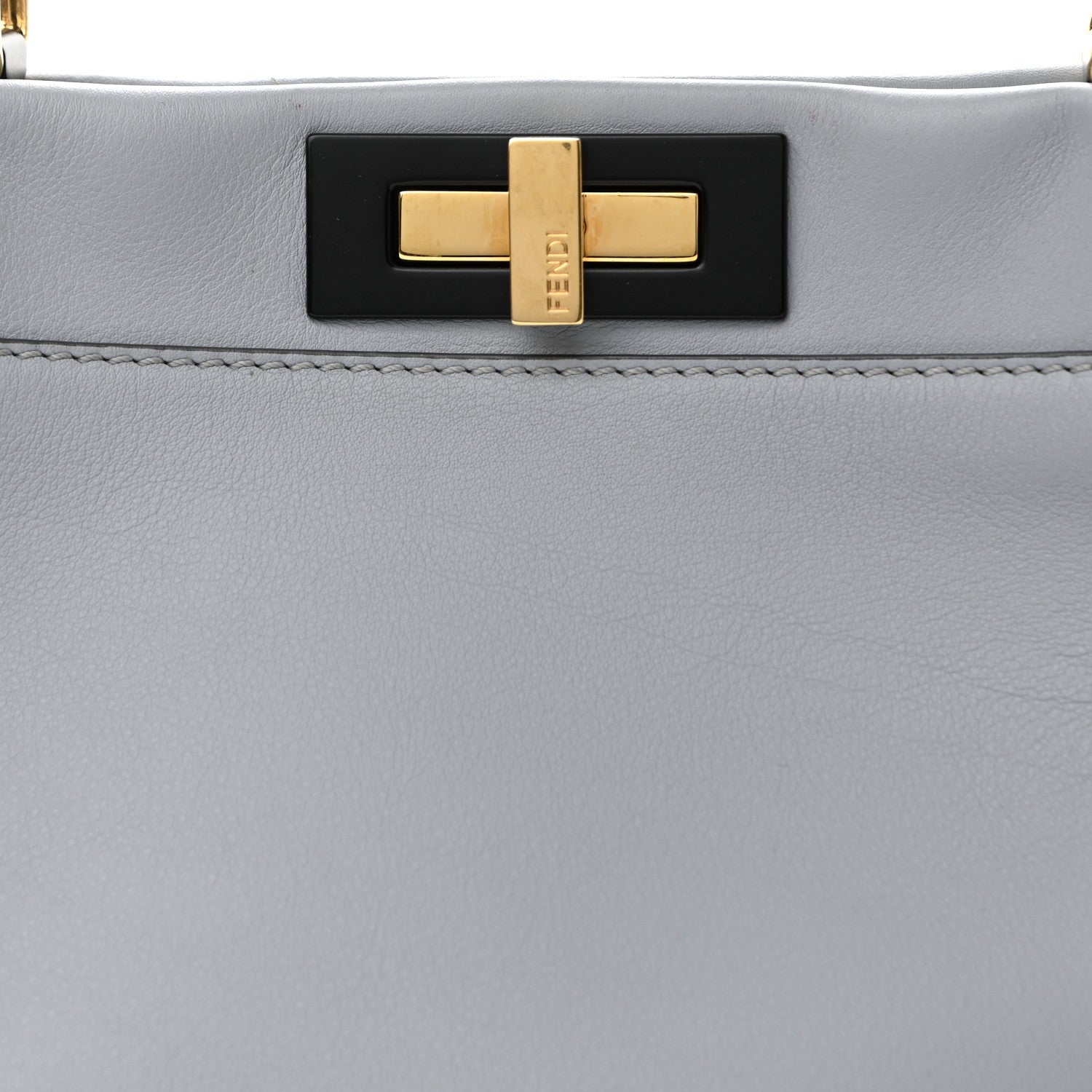 Fendi Vitello Seta Shiny Nappa Medium Peekaboo Iconic Satchel Ardesia Amido 8 of 11