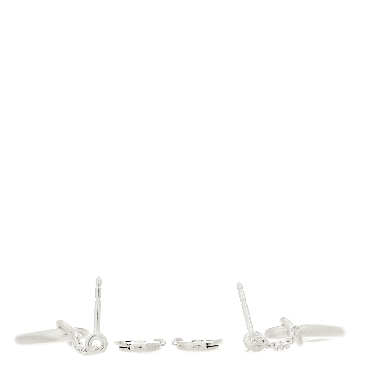 Hermes Sterling Silver Farandole Drop Earrings 4 of 4