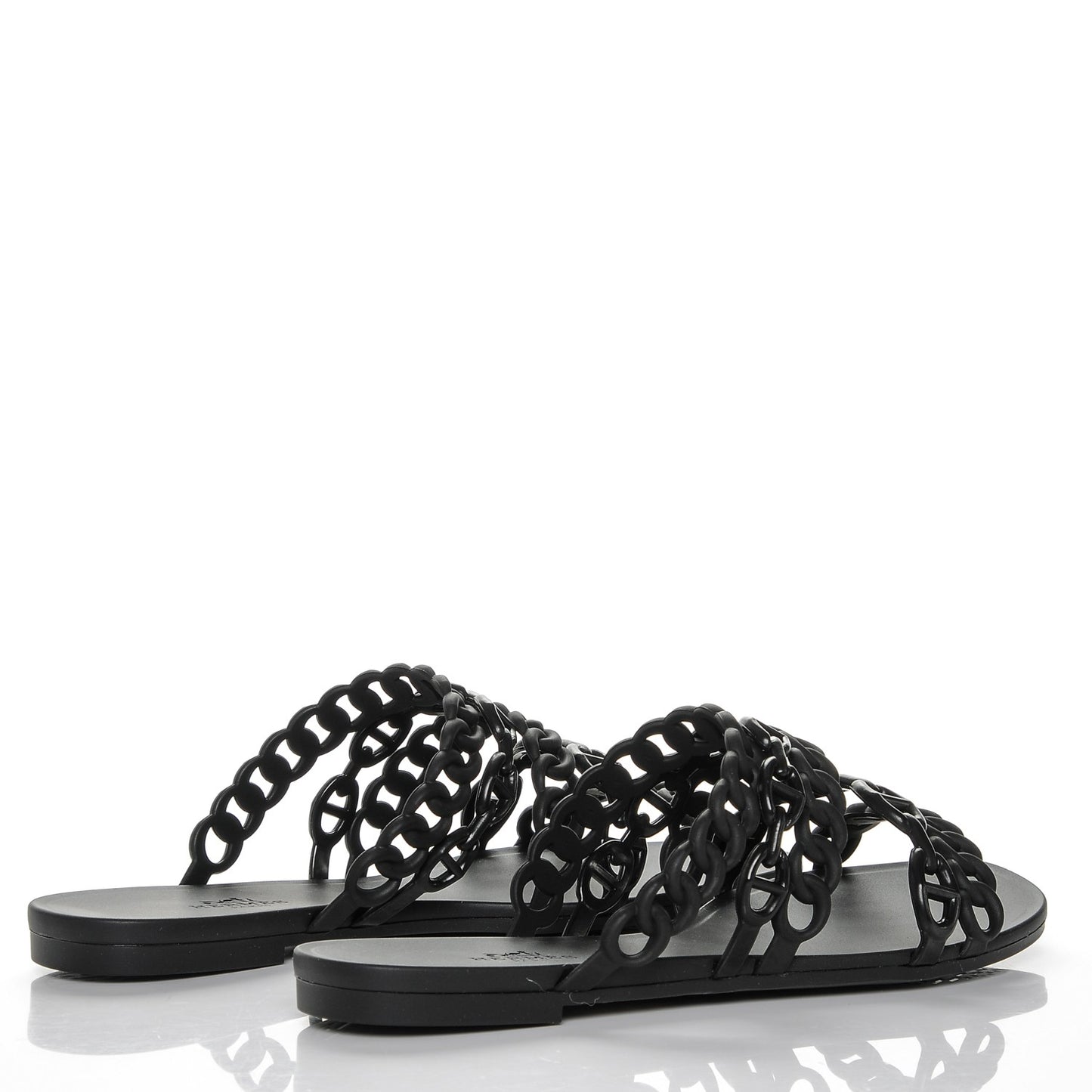 Rubber Chaine d'Ancre Nude Sandals 35 Black