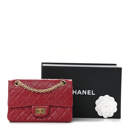 Chanel Aged Calfskin Quilted 2.55 Reissue Mini Flap Red 10 of 10