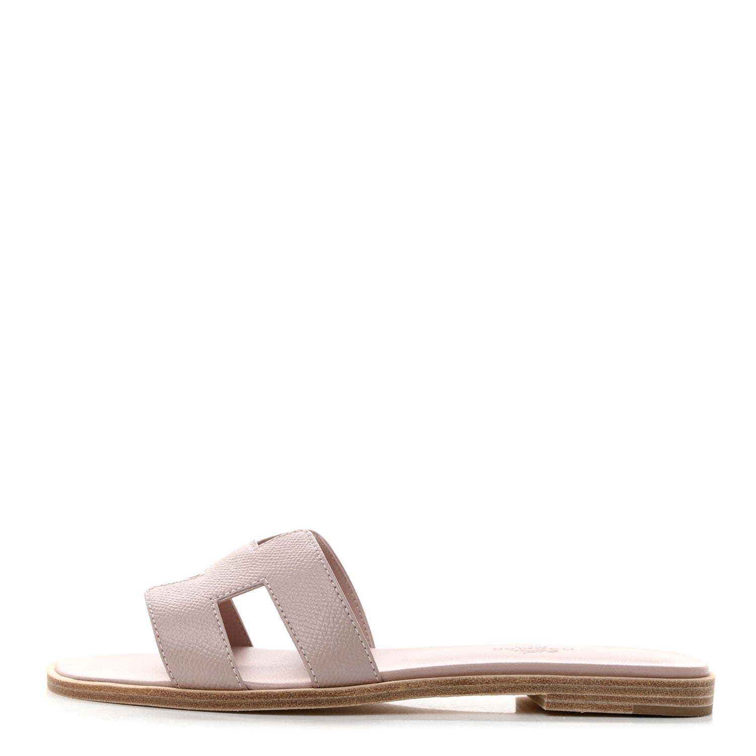 Hermes Epsom Oran Sandals 36.5 Rose Porcelaine 1 of 9