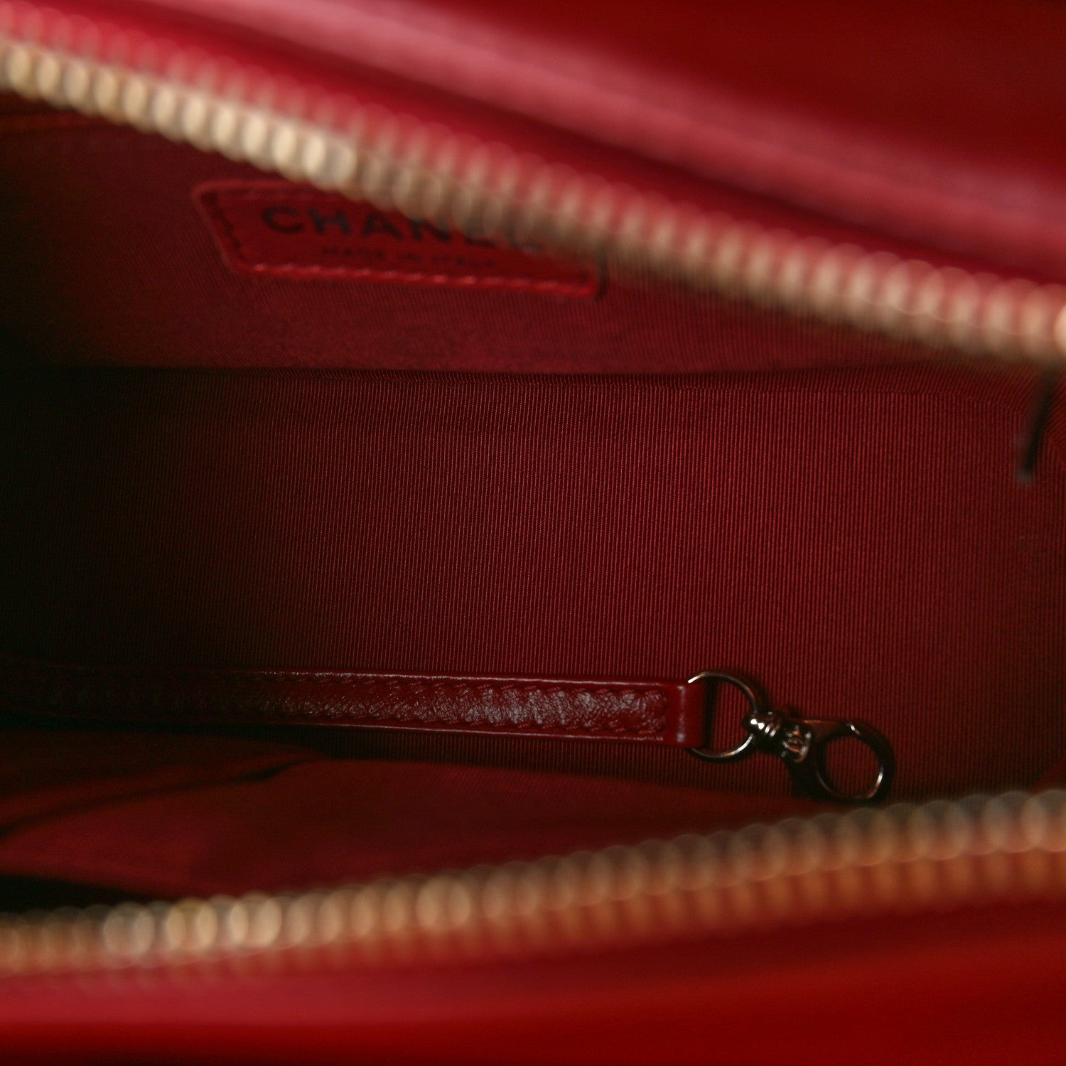 Chanel Aged Calfskin Chevron Quilted Small Gabrielle Hobo Red 5 of 9