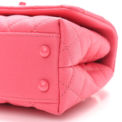 Chanel Caviar Quilted Incognito Extra Mini Coco Handle Flap Pink 10 of 11