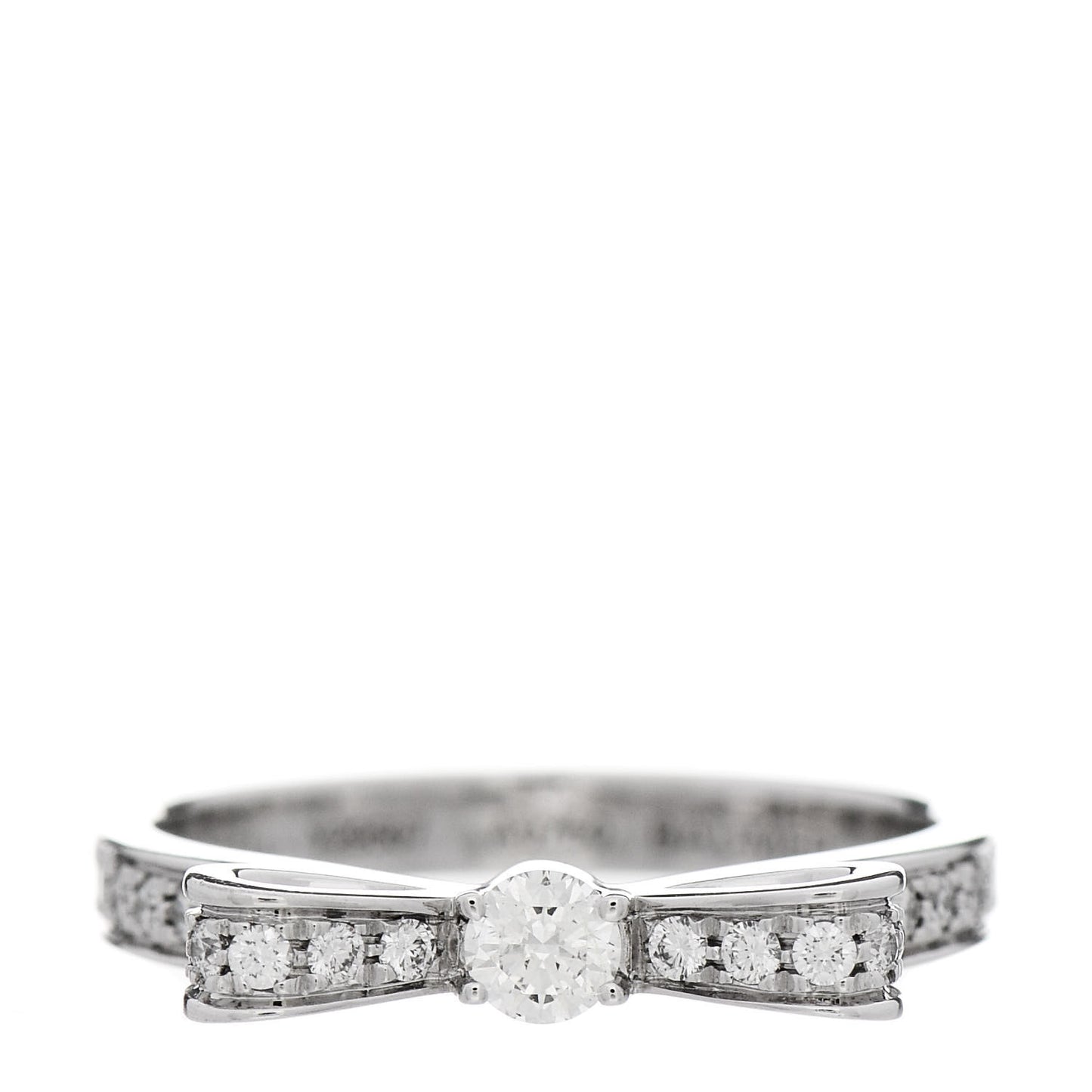 18K White Gold Diamond Ruban Ring 48 4.5