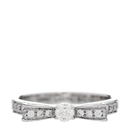 Chanel 18K White Gold Diamond Ruban Ring 48 4.5 1 of 6