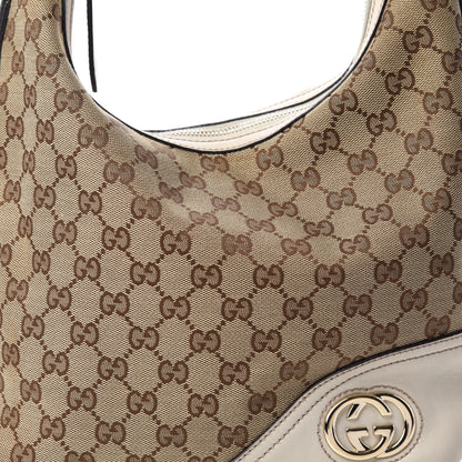 Gucci Monogram Medium New Britt Hobo Off White 10 of 10