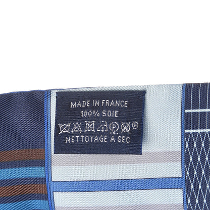 Hermes Silk Couvertures Nouvelles Twilly Marine Noisette Ciel 3 of 5
