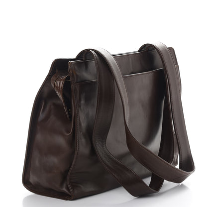 Chanel Lambskin CC Tote Brown 3 of 17