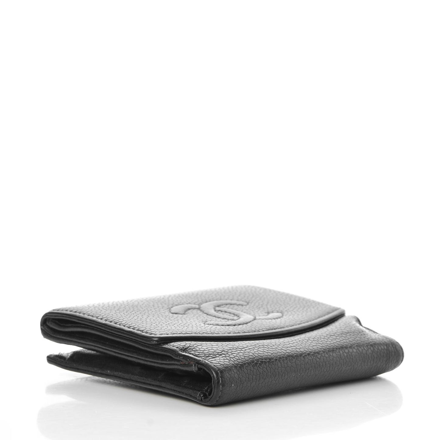 Caviar Timeless CC Compact French Wallet Black