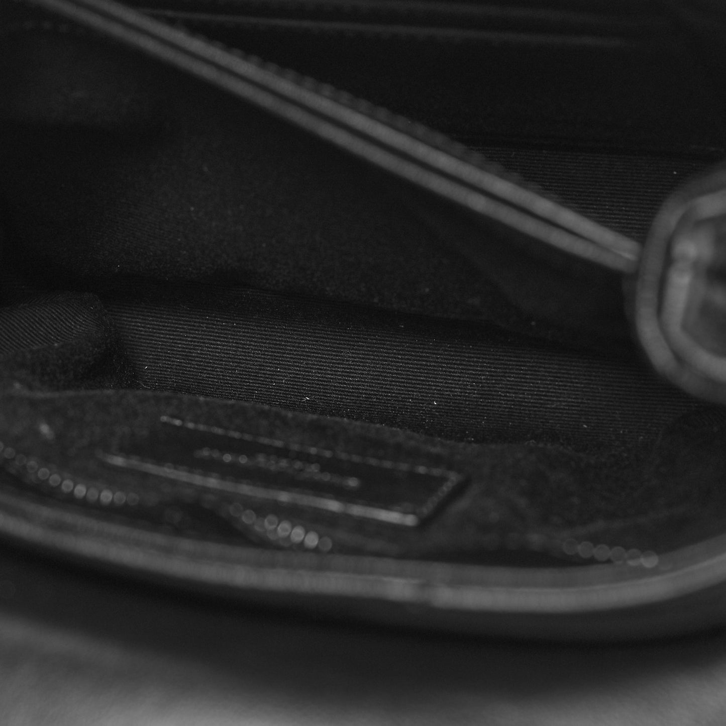 Calfskin Y Quilted Monogram Monochrome Toy Loulou Crossbody Bag Black