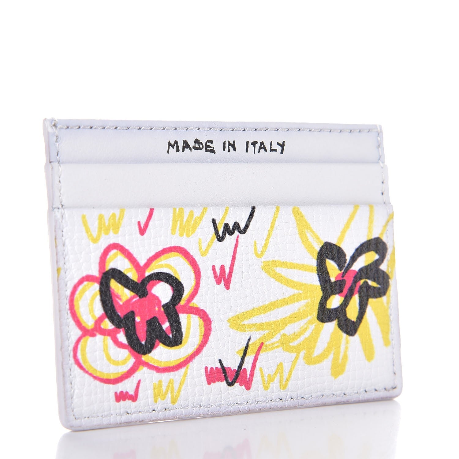 Burberry Grainy Calfskin Doodle Spring Card Case White 3 of 6
