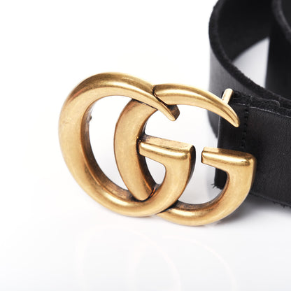 Gucci Faded Calfskin Double G 40mm Belt 80 32 Black 5 of 8