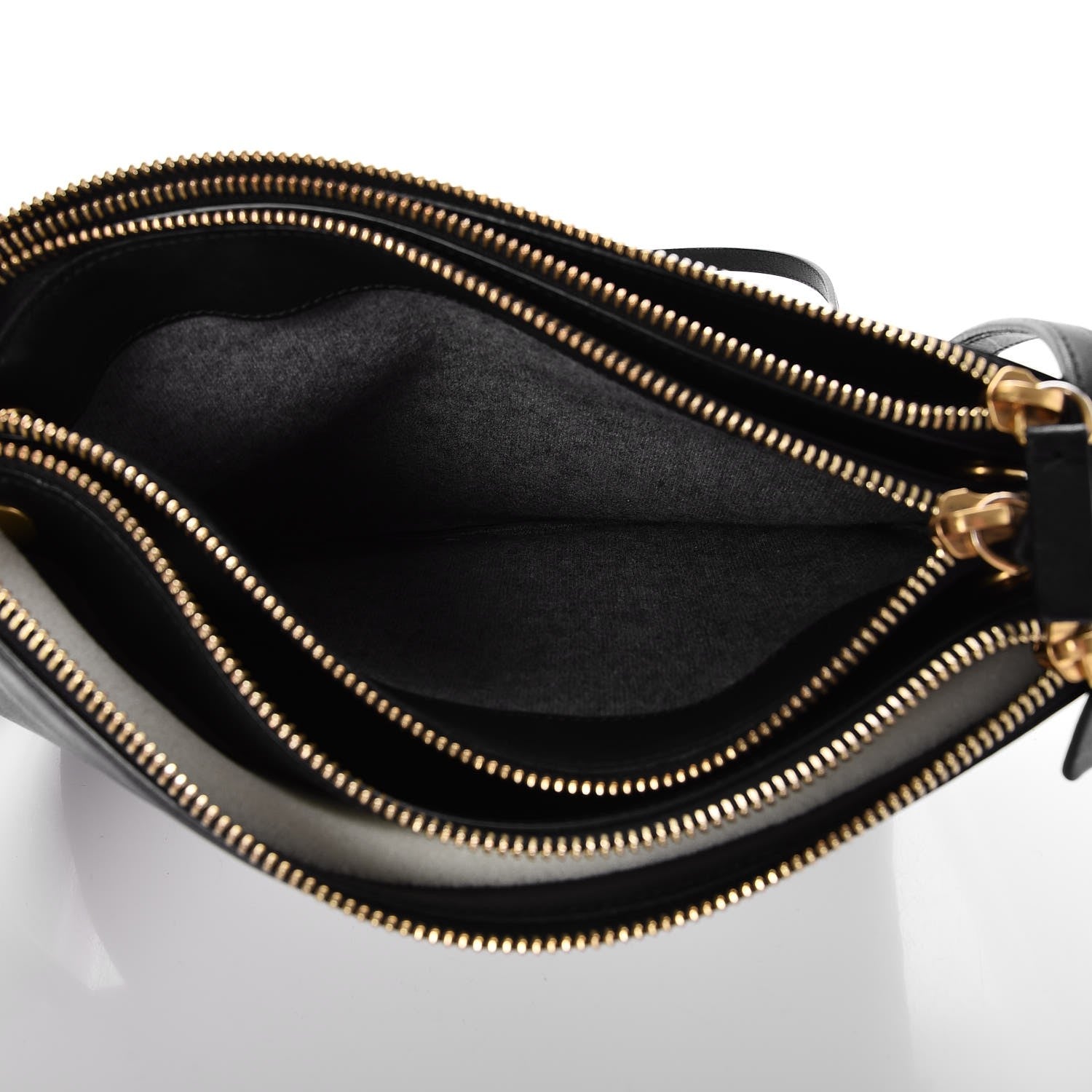 Celine Lambskin Large Trio Crossbody Bag Black 6 of 9