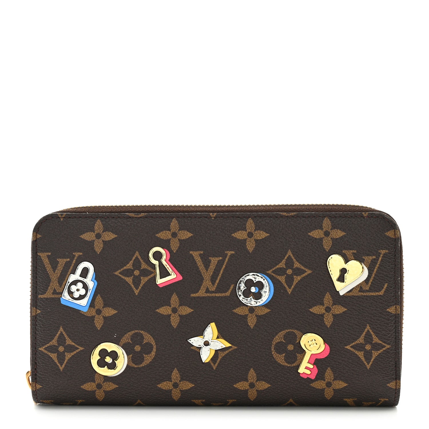 Louis Vuitton Monogram LV Love Lock Zippy Wallet 1 of 12