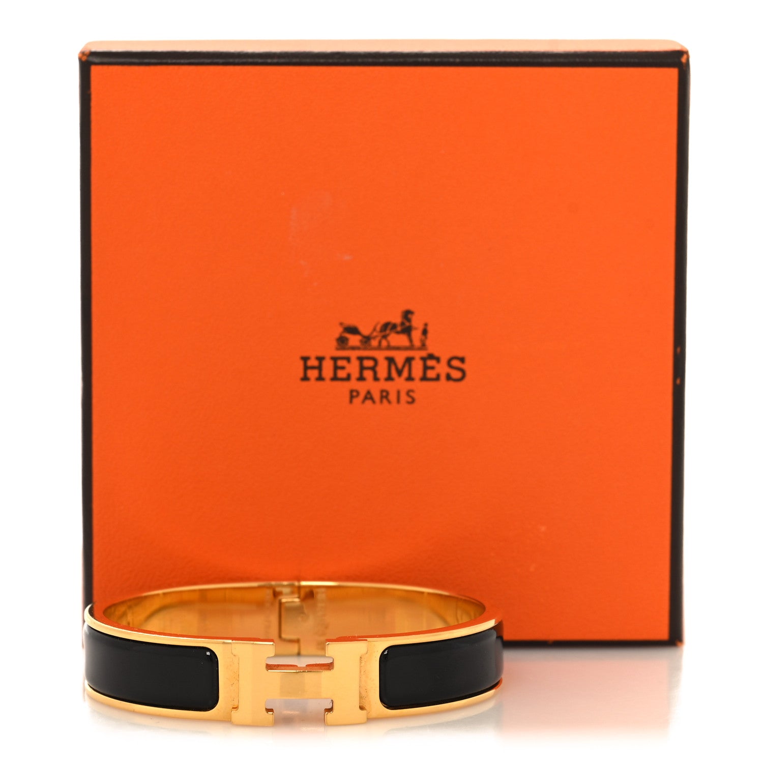 Hermes Enamel Narrow Clic Clac H Bracelet PM Black 5 of 5