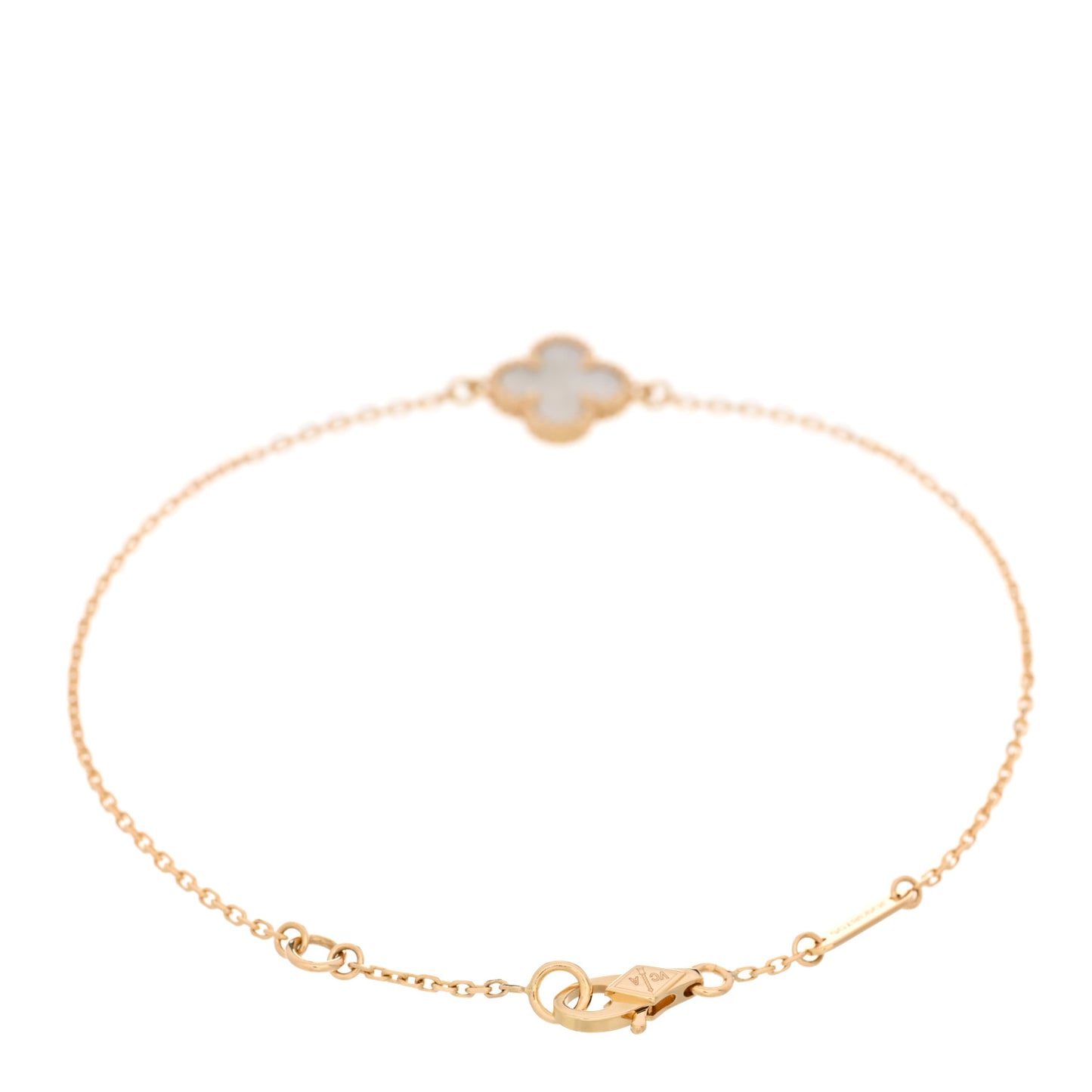 18K Yellow Gold Mother of Pearl Sweet Alhambra Bracelet