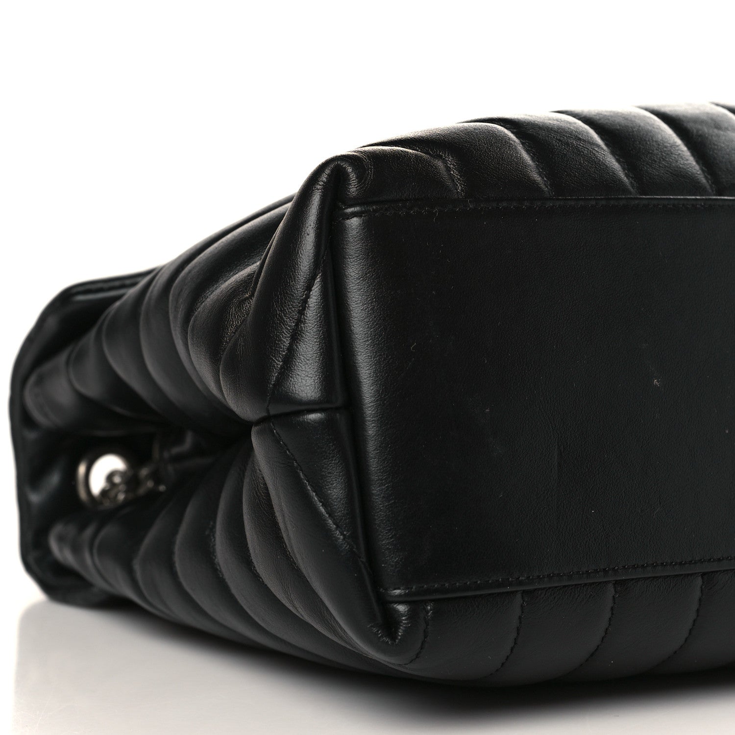 Saint Laurent Calfskin Y Quilted Monogram Medium Loulou Chain Satchel Black 8 of 11