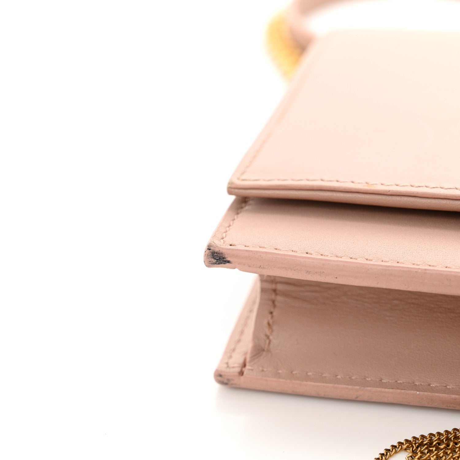 Saint Laurent Smooth Calfskin Classic Monogram Kate Tassel Chain Wallet Pale Pink 20 of 21