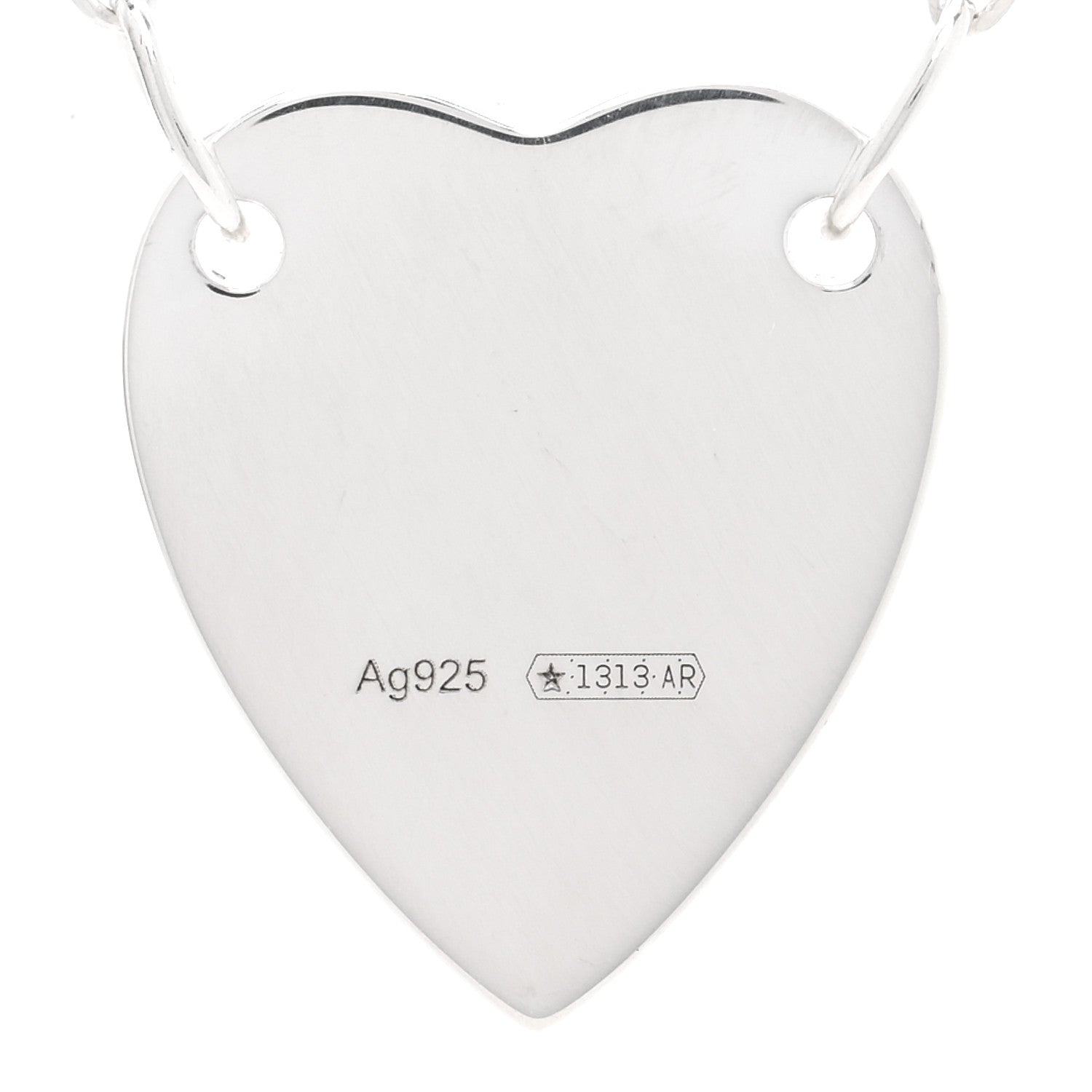 Gucci Sterling Silver Trademark Heart Bracelet 3 of 3