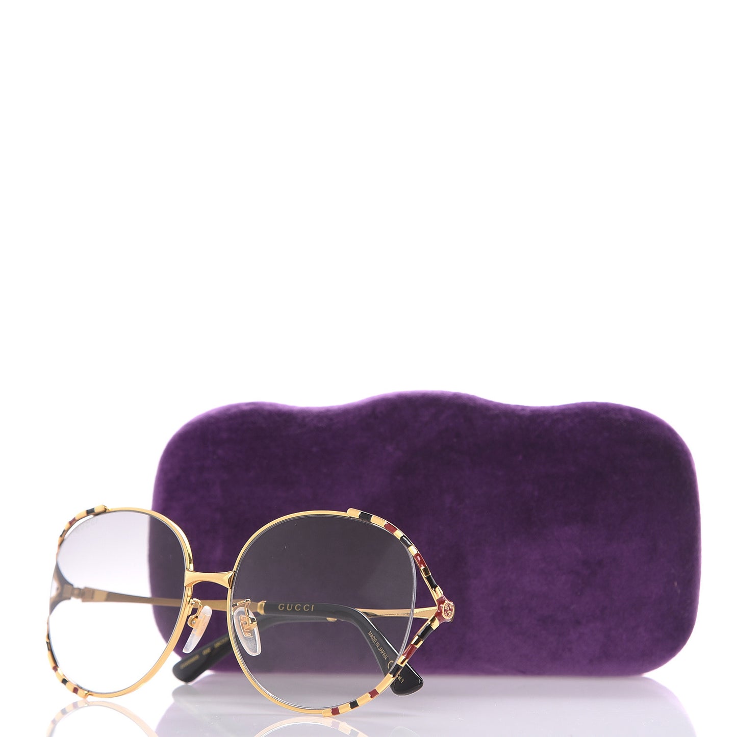 Metal Round Frame GG0595S Sunglasses Gold