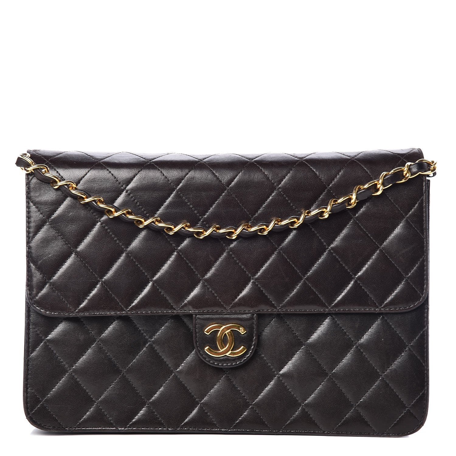 Chanel Lambskin Quilted Medium Single Flap Black 1 of 16