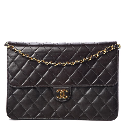 Chanel Lambskin Quilted Medium Single Flap Black 1 of 16