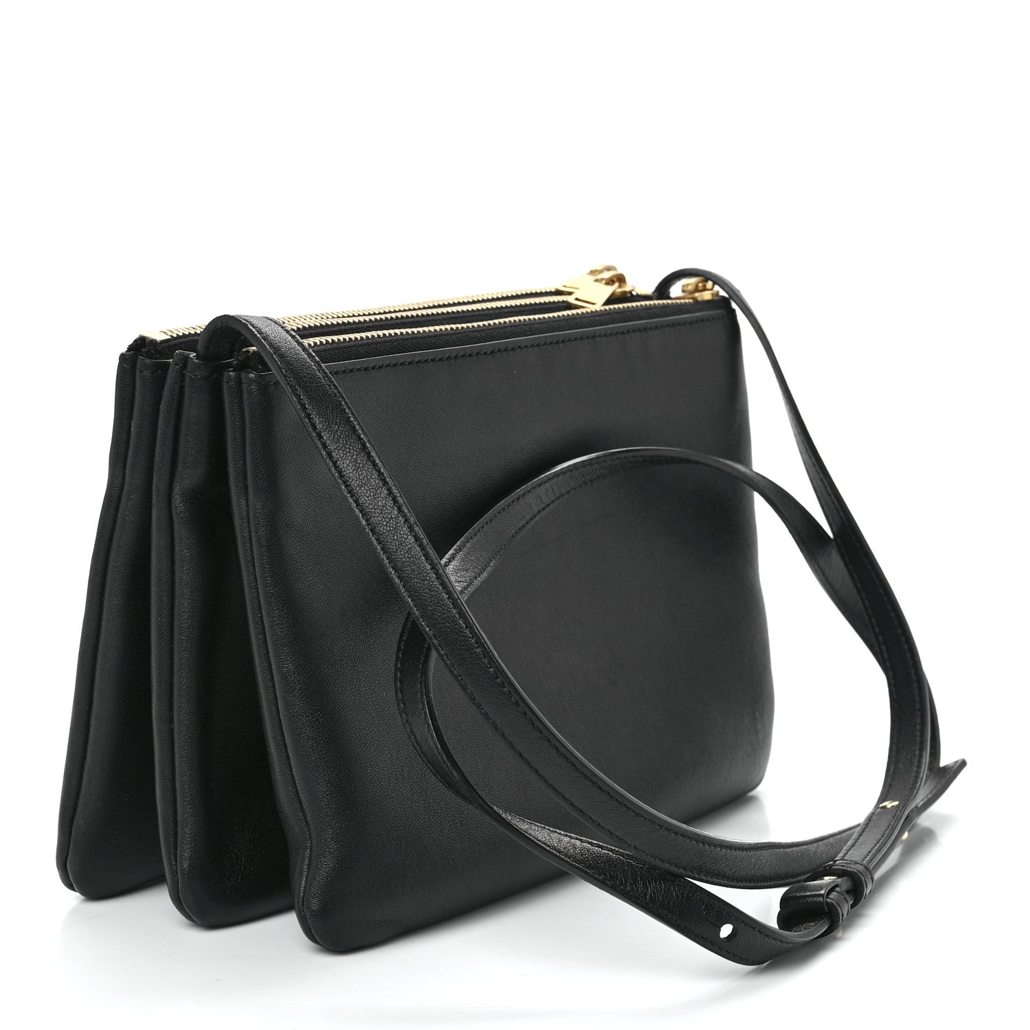 Celine Lambskin Small Trio Crossbody Bag Black 3 of 13