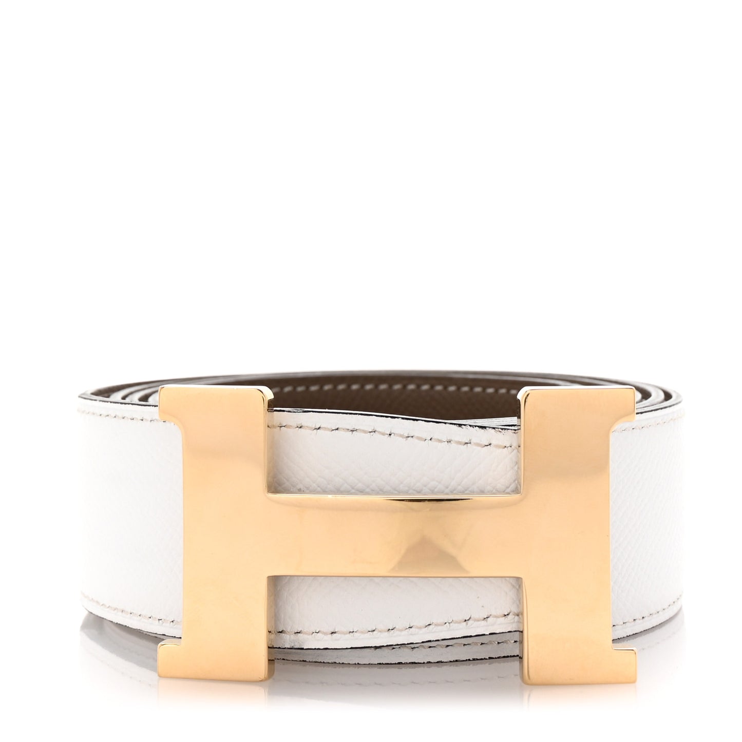 Epsom 38mm Constance 2 Belt 105 42 Etoupe White