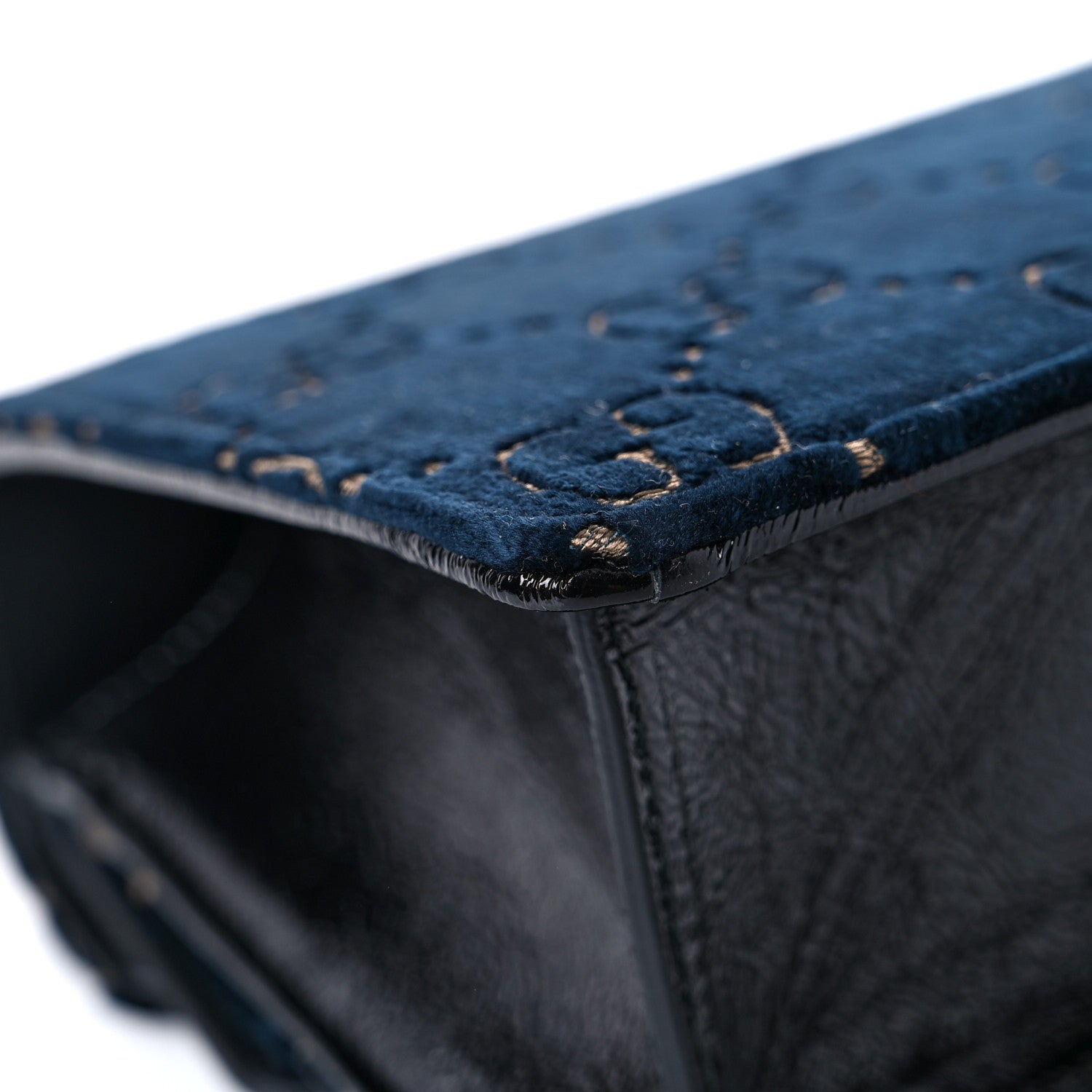 Gucci Velvet Skipper Crystal GG Monogram Small Dionysus Shoulder Bag Blue Beige Black 10 of 13