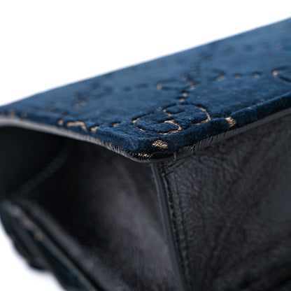 Gucci Velvet Skipper Crystal GG Monogram Small Dionysus Shoulder Bag Blue Beige Black 10 of 13